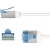 Goobay Gogobay 74326 Ultra-Flexible CAT 6A Komutacinis kabelis, Slim, U/FTP, 0,15 m, Baltas | Apskritu