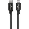 USB kabelis Goobay USB- C - Žaibas 1 m Juoda (39424)
