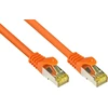 Good Connections Geros jungtys RJ45 Komutacinis kabelis su Cat.7 RohCable ir Rastnasenschutz (RNS), S/FTP, PiMF, be halogenų, 600MHz, OFC, oranžinis, 0,5m, Geros jungtys (8070R- 005O)