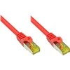 Good Connections Geros jungtys RJ45 Komutacinis kabelis su Cat.7 RohCable ir Rastnasenschutz (RNS), S/FTP, PiMF, be halogenų, 600MHz, OFC, raudonas, 1m, Geros jungtys (8070R- 010R)