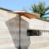 Goodhome Sodo skėtis sieninis didelis tvirtas sulankstomas 2,7 M su rankena smėlio spalvos