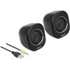 Kompiuterio kolonėlės „Delock“ mini stereo garsiakalbiai su 3,5 mm lizdu ir USB maitinimo šaltiniu