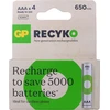 GP Recyko AAA 650mAh akumuliatorių pakuotė