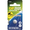 GP 357 sidabrinio oksido 1,55V baterija pakuotėje
