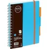 Bloknotas NOTOBOOK, Grand, A5, langeliais, 100 lapų, 80gsm, su spirale šone, mėlynos sp. plastikinis viršelis
