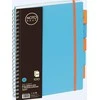Bloknotas NOTOBOOK, Grand, A4, langeliais, 100 lapų, 80gsm, su spirale šone, mėlynos sp. plastikinis viršelis