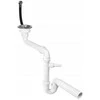 GrandStream Unitazas su sifonu ir nuleidimo mygtuku 1K, perpildymo komplektas, apvalus, SPU 3,5" su prailgintuvu