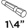 Graphite Grafitinis magnetinis antgalis 6 x 65 mm, 1/4 colio kotas
