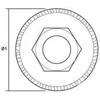 Graphite vielinis šepetys 80mm x M14 INOX - 57H582