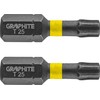 Smūginiai antgaliai GRAPHITE TX25 25 mm (2 vnt.)