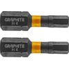 Smūginiai antgaliai GRAPHITE HEX4 25 mm (2 vnt.)