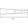 Magnetinis antgalis Graphite, 8x65mm, 1/4",57H992