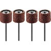 Šlifavimo juostos GRAPHITE 12,7 mm (K60, K80, K120, K240) – 100 vnt. rinkinys + 2 kotukai (3,2 mm)