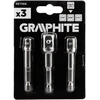 Zestaw Rinkinys Galvučių mažinimo rinkinys 1/2", 1/4", 3/8" į 1/4" šešiakampius, 3 vnt.