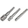 Zestaw Rinkinys Galvučių mažinimo rinkinys 1/2", 1/4", 3/8" į 1/4" šešiakampius, 3 vnt.