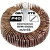Ściernica Plokštelinis šlifavimo diskas su kotu 60 x 15 x 6 mm, P40