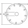 Tarcza Deimantinis diskas 230 x 22 mm, segmentuotas, lazeriu suvirintas, X tipo
