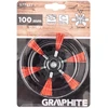 Graphite Szczotka Nailoninis diskinis šepetys, 100 mm, su 6 mm kotu