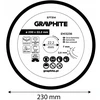 Graphite Deimantinis segmentinis pjovimo diskas, 230 x 22,2 mm, sausam ir šlapiam pjovimui