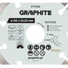 Graphite Deimantinis segmentinis pjovimo diskas, 125 x 22,2 mm, sausam ir šlapiam pjovimui