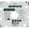 Graphite Turbo pjovimo deimantinis diskas, 125 x 22,22 mm, sausam ir šlapiam pjovimui
