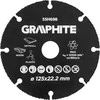 Graphite Volframo karbido pjovimo diskas MEDIENAI ir PLASTIKUI 125 x 22.2 mm