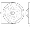 Graphite Grafito deimantinis šlifavimo diskas Turbina 115x22,2x5mm