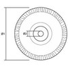 Szczotka Vielinis diskinis šepetys su velenu Graphite 50mm INOX - 57H601