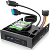 GRAUGEAR USB-HUB+Kartenleser Frontpanel m. 2,5" SSD Rahmen