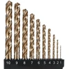 Grąžtas Tvardy Kobalto grąžtų metalui rinkinys HSS M35 10 vnt. 1-10 mm (10/40)