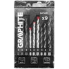 Graphite Rinkinys Grąžtų rinkinys metalui, medienai, plytoms: 5, 6, 8 mm, 9 vnt.