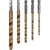 Grąžtas YATO Rinkinys grąžtų DO METALU HSS-TiN 5szt.HEX 4-10mm