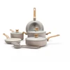 Green Pan Žalias Pan Greenpan Essence 5 dalių puodų ir keptuvių rinkinys taupe (CC010210-001)