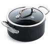 Green Pan Žalias Pan „GreenPan Barcelona Pro“ puodas, 20 cm, juodas