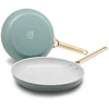 Green Pan Žalias Pan Keptuvė Greenpan GreenPan Padova Reserve 2 pcs Frying Pan Set Sky Mėlyna