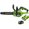 Greenworks GD24CS30K4 grandininis pjūklas 24 V su 30 cm ilgio juosta (su 4Ah akumuliatoriumi ir krovikliu)