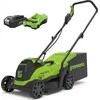 Greenworks gd24lm33K4 24V 33cm vejapjovė (su 4Ah akumuliatoriumi ir krovikliu)