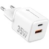 Telefono įkroviklis Forcell F-Energy Mini GaN III USB C + USB A QC4.0 PD 35W VT-35C baltas 0INT