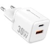 Telefono įkroviklis Forcell F-Energy Mini GaN III USB C + USB A QC4.0 PD 30W VT-35 baltas 0INT