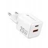 Phone charger Forcell F-Energy Mini GaN III USB C + USB A QC4.0 PD 25W VT-25B baltas 0INT