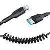 Greito įkrovimo laidas automobiliui Joyroom Type-C į Lightning Easy-Travel Series 30W 1.5m, suvyniotas (juodas)