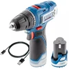 Dedra Rinkinys 12 V „ded7330“ atsuktuvo, „ded7300“ USB/C ir „ded7320“ 2,0 Ah akumuliatoriaus rinkinys