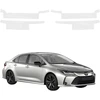 GrizzGlass bespalvė techninė danga HeavyDuty Clear ant slenksčių, skirta Toyota Corolla Sedan (2022-2026) [4v1] (GRZ21288)