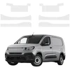 GrizzGlass Bespalvė techninė danga HeavyDuty Clear ant slenksčių su įdubomis, skirta Fiat Doblo Cargo (2018-2026) [6w1] (GRZ22587)