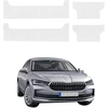 GrizzGlass bespalvė techninė danga HeavyDuty Clear slenkščiams, skirta Skoda Superb 4 Liftback (2024-2026) [4w1] (GRZ21104)