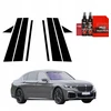 GrizzGlass Plėvelė ant stulpelių BodyShield Juodas, skirta BMW 7 G12 (2015-2022) [8w1]