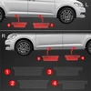 GrizzGlass Apsauginė plėvelė ant slenksčių GrizzGlass BodyShield, skirta Volkswagen VW Touran (2024-2025) [4w1]