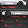 GrizzGlass Apsauginė plėvelė ant slenksčių GrizzGlass BodyShield, skirta Tesla Model 3 (2021-2025) [4w1]