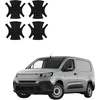GrizzGlass juoda techninė danga HeavyDuty Juodas po rankenomis, skirta Fiat Doblo Cargo (2018-2026) [4 vnt. 1 rinkinyje]