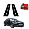 GrizzGlass Juoda plėvelė stulpams GrizzGlass BodyShield, skirta Volvo S60 3 Sedan 4D (2019-2024) [4w1]